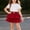 Red, variant on Girls Tiered Skirts, Summer Fashion elastic Waistband Princess Tutu Skirts Red Size 3-4 T
