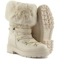 thumbnail image 5 of Guess Larya Women's Lace Up Faux Fur Ankle Boot In Cream Size 8.5, 5 of 6