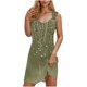 thumbnail image 2 of Camisón de poliéster para mujer, vestido de tirantes con cuello en V y botones para vacaciones de primavera y verano., 2 of 6