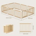 thumbnail image 5 of TouHeart Wooden Playpen for Baby & Toddlers, Foldable Large Baby Gate Play Yards, 10 Panels, 102.9"x68.6"x24", 5 of 12