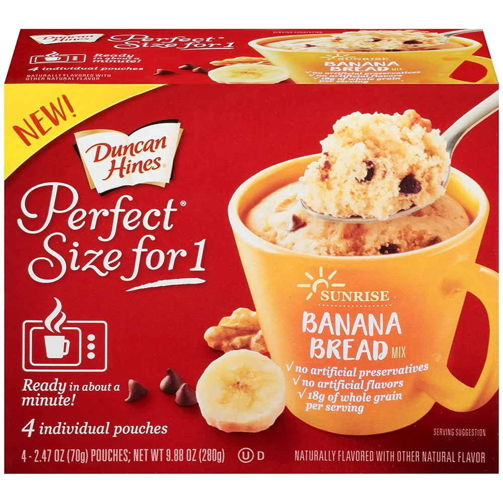 Duncan Hines Perfect Size for 1 Breakfast Muffin & Cake Mix, Ready in
