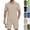 13# Khaki, variant on Mens Summer Sets Waffle Knit 2 Piece Quarter Zip Polo Collar Top and Stitched Drawstring Shorts Travel Lounge Outfits Army Green M
