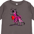 thumbnail image 4 of Inktastic Valentine's Day Graffiti T-rex with Heart Shaped Candy Box Boys or Girls Long Sleeve Toddler T-Shirt, 4 of 5