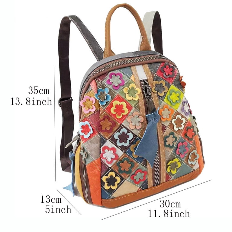 Colorful Genuine Leather Patchwork Women display picture 1