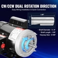 thumbnail image 4 of Motor eléctrico VEVOR 3/4 HP 1725 RPM 115 V/230 V 56 chasis, 4 of 9