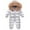 White Outfits fot Kids, variant on AINIYS Kids Metallic Snowsuit with Faux Fur Hooded Neckline, Zip Closure, Warm Design Children's Clothing for Winter & Outdoor Wear Beige 2 Years