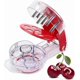 thumbnail image 1 of Multi Cherry Corer, Cherry Pitter, Cherry Seed Remover with Pit and Juice Container 6 Cherries, 1 of 4