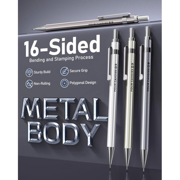 Four Candies, Mechanical Pencil Set, 0.9mm, with Case, 4PCS