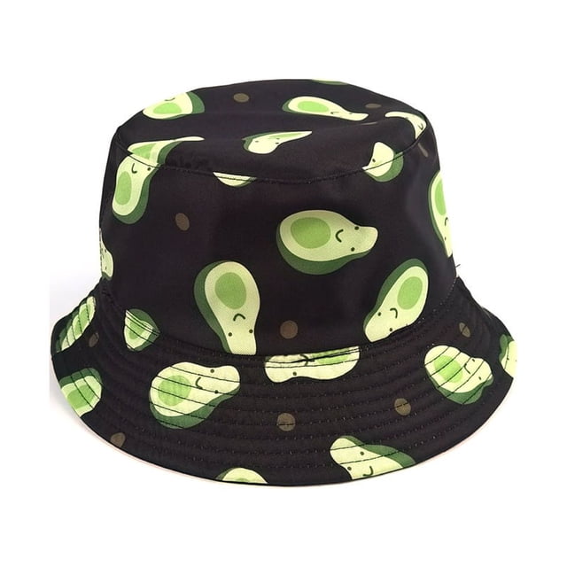 Lindo sombrero de pescador para playa, sombreros de pescador para mujeres, reversible, de doble cara, aguacate, negro/berenjena$Sombrero de pescador reversible, gorra de verano para playa
