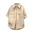 thumbnail image 6 of Guluxicc Men's Summer Tops Button Down Collared Short Sleeve Classic Business Casual Shirts with Pockets, 6 of 6