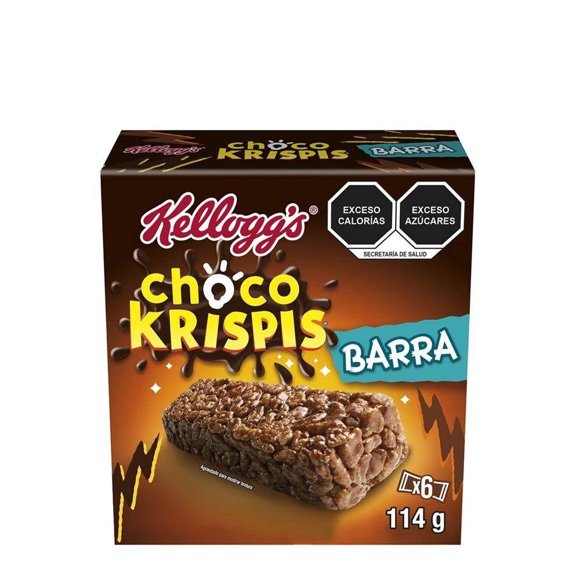 Barras de Cereal Kellogg's Choco Krispis Sabor a Chocolate 114 g