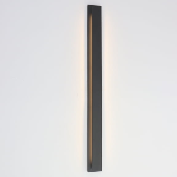 50 in. Long Black Metal Outdoor Wall Sconces,Dimmable LED Porch Lights