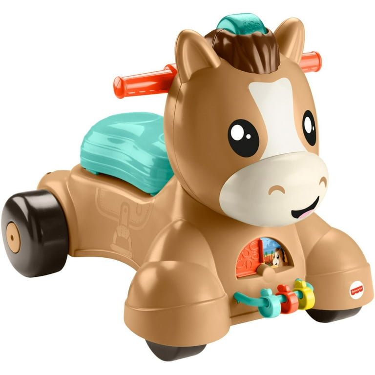 Fisher Price Walk Bounce and Ride Pony Brown Walmart