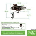 thumbnail image 2 of Achla BB-02AB-RM Antiqued Birdbath with Birds with Rail Mount Bracket, Copper & Black, 2 of 3