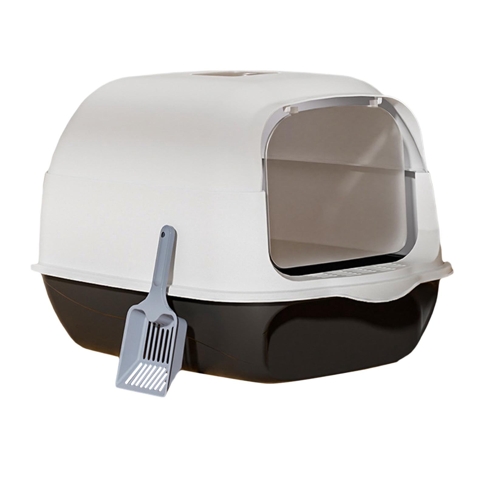 Bvdfgk Enclosed Cat Litter Tray Cat Litter Boxes Detachable Kitten Potty Pan Cat Litter Black