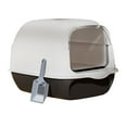 thumbnail image 2 of Bunblic Fully Covered Cat Litter Boxes Detachable for Small Animals Kitten Potty Pan Black, 2 of 8
