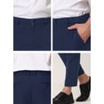thumbnail image 6 of Lars Amadeus Men's Casual Solid Color Flat Front Cropped Ankle-Length Dress Pants, 6 of 6