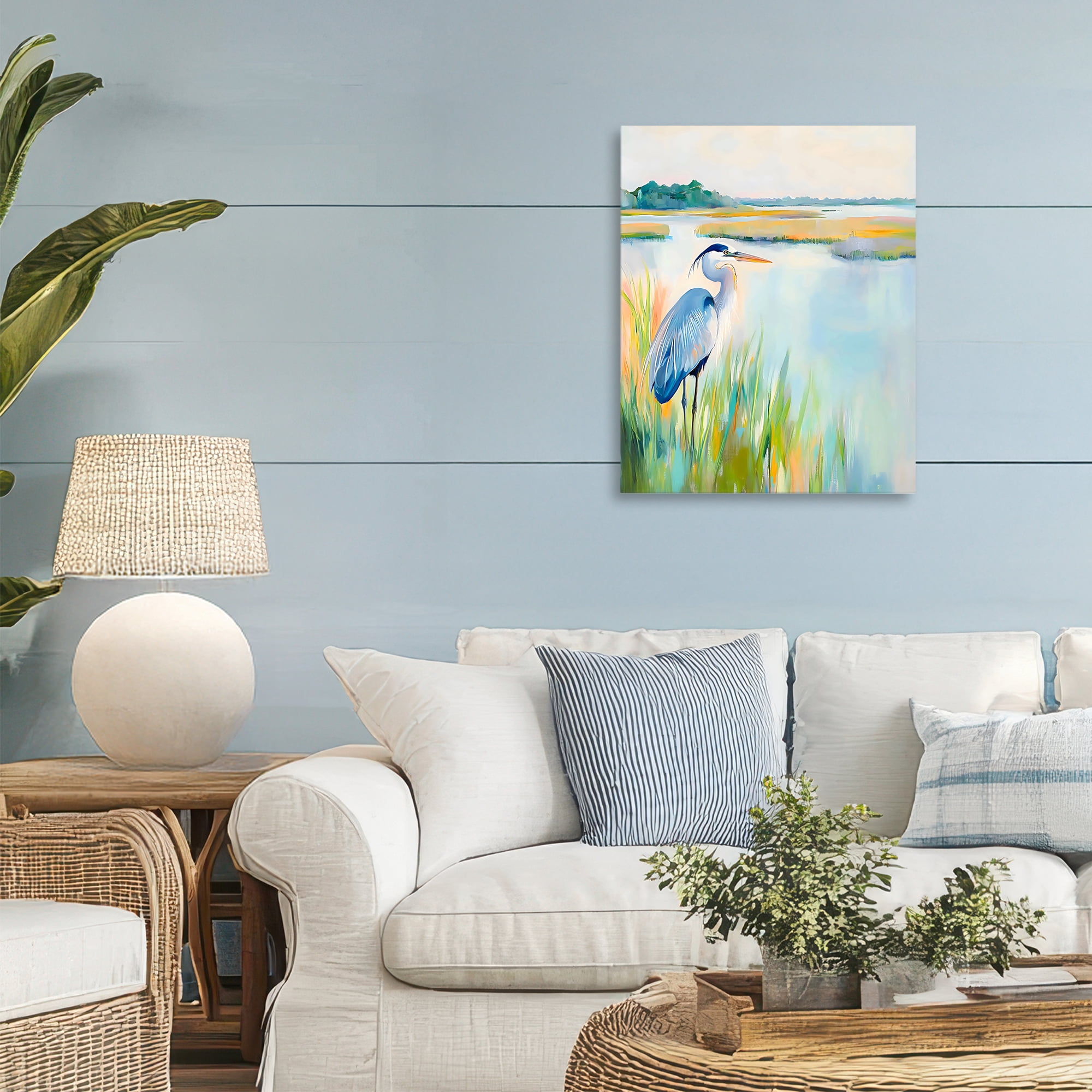Stupell Industries Heron Perched in the Grass Canvas Wall Art, design by Creative Studio