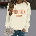 thumbnail image 2 of ZSQDM Women's Hoodless Sweatshirt Womens Oversized Turtleneck Sweater Cable Knit Sweater Tops Pumpkin Season Sweatshirt Women Crewneck Thanksgiving Fall Shirt Halloween Holiday Tops (L), 2 of 6