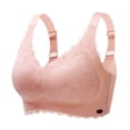 thumbnail image 1 of Abcnature Plus Size Bras for Women Solid Steel Rings Lace Pad Gathering Camisole Integrated Type Daily Bras, 1 of 2