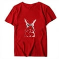 thumbnail image 5 of Toimothcn Women's T-Shirts Happy Easter Cute Cartoon Bunny Printed Short Sleeve T Shirts Soft Loose Comfortable Shirt Tops Comfy Women Easter Clothing, 5 of 5