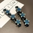 thumbnail image 5 of Pompotops Sparkling Crystal Stone Braided Hair Clips for Women Girls Star Flower Rhinestone Chopped Hairpin Duckbill Clip Hair Accessories, 5 of 5