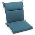 thumbnail image 3 of 20-inch by 42-inch Spun Polyester Solid Outdoor Squared Seat/ Back Chair Cushion, Sea Blue, 3 of 3