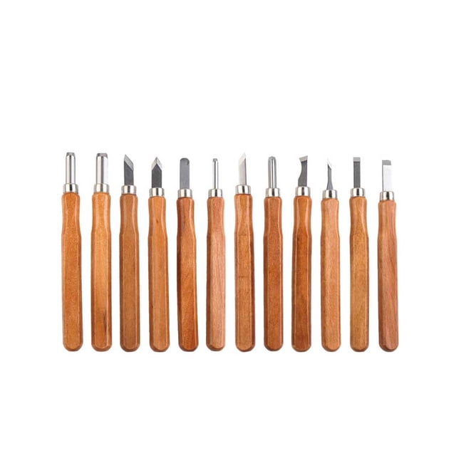 Eigraketly 12 unids/set Kit de herramientas de grabado de para principiantes, artesano profesional de tallado en , carpintería, arte, grabado, Kits y herramientas para tallar
