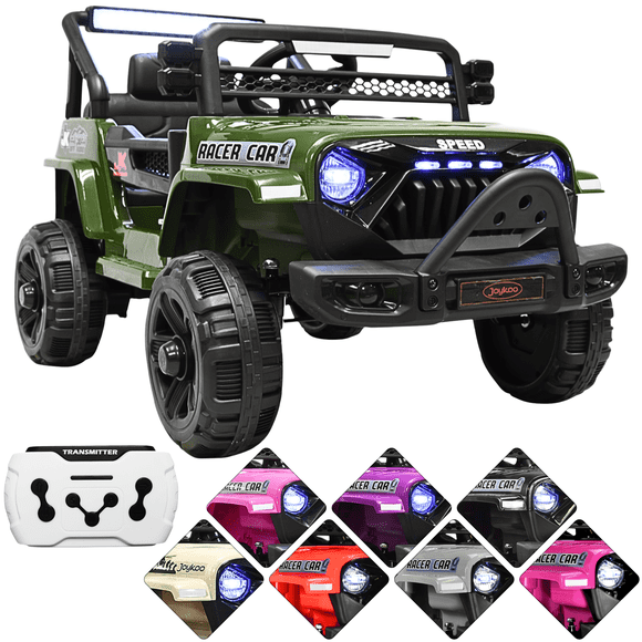 Camioneta Montable Electrica JOYKOO Para Niños Control Remoto 12v - Verde