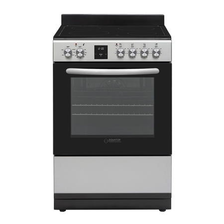 Equator 24" Electric Cooking Range 4 Ceramic Burner CONVECTION OVEN+AIR FRYER SS