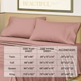 thumbnail image 6 of Beautiful Solid 4-Piece 100% Cotton Washed Percale Woodrose Sheet Set, Full by Drew Barrymore, 6 of 10