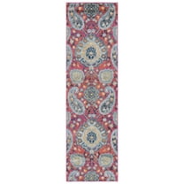 SAFAVIEH Madison Hope Floral Paisley Runner Rug, Fuchsia/Gold, 2'3" x 14'
