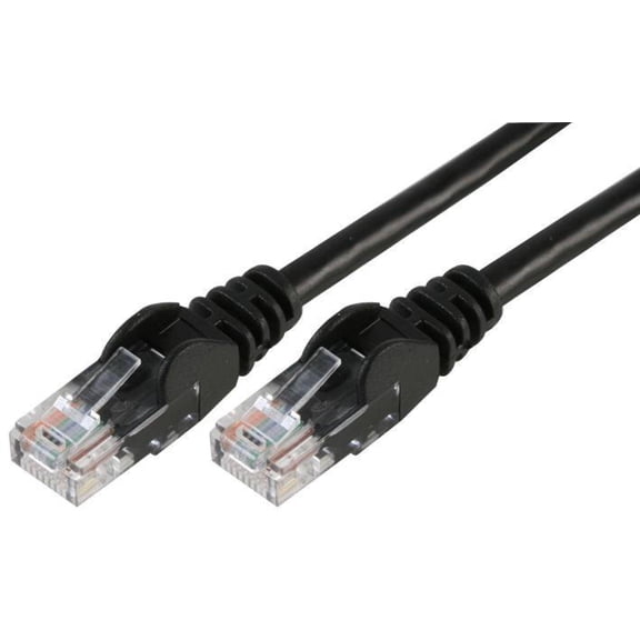 PRO SIGNAL - 20m Black Cat5e Snagless UTP Ethernet Patch Lead