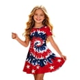 thumbnail image 2 of ibiyuan 4th of July Dresses for Girls USA Patriotic Dress American Flag A Line Dress Independence Day Outfit, 2 of 4