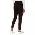 thumbnail image 3 of Mario Serrani Women's Textured Pull On Pants, Black, Small, 3 of 3
