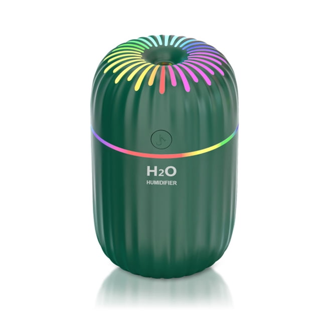 Humidificador de aire de 300ml, difusor de Aroma USB para dormitorio de escritorio con luz nocturna, rociador recargable de bajo ruido para el hogar, habitación verde Inevent HA028352-03B