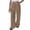 Khaki, variant on Wide Leg Pants for Women Crochet Hollow out Lace Pants Casual Loose Elastic Waist Lounge Trousers for Travel Vacation