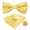 Butter Yellow, variant on Light Yellow Silk Pre-Tied Bow Ties for Men Pocket Square Lapel Pin for Wedding Tuxedo