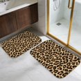 thumbnail image 5 of Brown and Beige Leopard Print Bath Mat Set Of 2,Non-Slip Rug for Bathroom,Kitchen,Bedroom,Entrance, 30x17 and 23.5x15.7 Inches, 5 of 5
