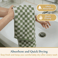 thumbnail image 4 of ComfiTime 100% Cotton Checkered Hand Towels - Soft Checkerboard Bathroom Face Towels, Absorbent & Quick-Drying Guest Towels for Bathroom, Kitchen, Gym, Dorm & Travel, 13x29 in, 4 of 13