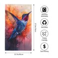 thumbnail image 2 of Fotbe Vibrant Hummingbird Watercolor Art Toalla Premium con Patrón, Toalla de Microfibra de Secado Rápido, Ligera y Altamente Absorbente (27.5x16in), Ideal para Uso Diario, 2 of 6