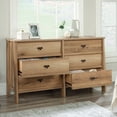 thumbnail image 2 of Sauder Trestle 6 Drawer Dresser, Timber Oak Finish, 2 of 11