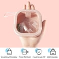 thumbnail image 4 of Ounissouiy Caja de almacenamiento de postizos Protector bucal de plástico Mordedor Estuche de baño Bolsillo Organizador para el hogar Contenedor Almacenamiento y organización del hogar Rosa Ounissouiy HA062878-02B, 4 of 6