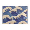 thumbnail image 5 of Yayeee Area Rugs for Living Room 5.2'x4' Indoor Non Slip Washable Bedroom Carpet, Blue Wave Pattern, 5 of 5