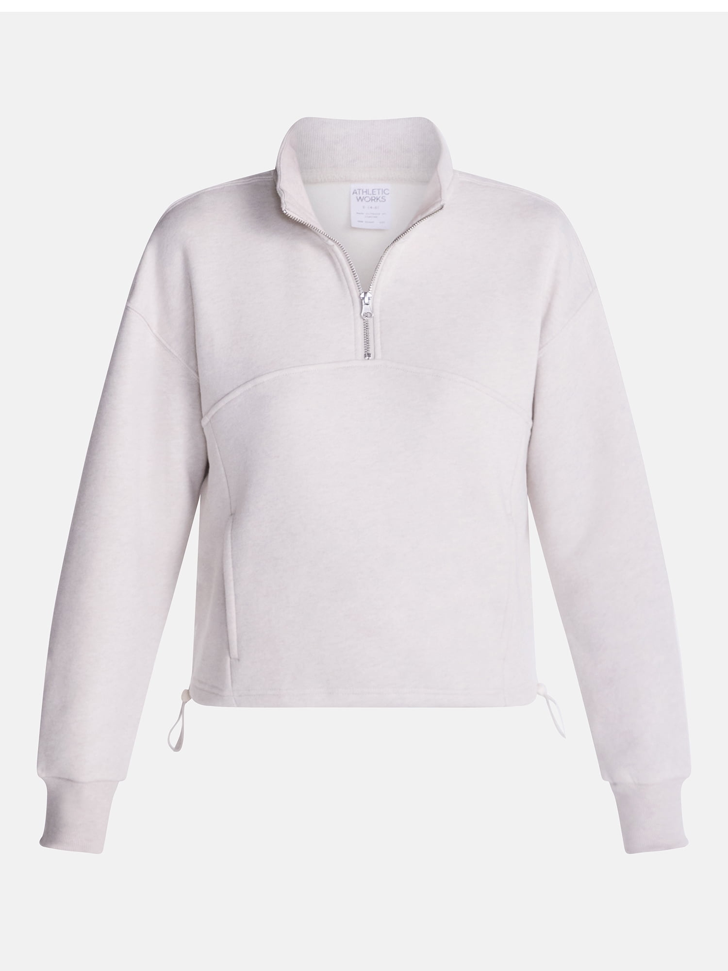 Athletic Works Women's Quarter Zip Fleece Sweatshirt, Sizes XS-XXXL