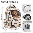 thumbnail image 5 of CHAQLIN Dachshund Paws Pattern School Backpack with Lightweight Large Capacity School Bag, Multi-Pocket 17 Inches Bookbag for Travel Back to School Middle School, 5 of 7