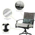 thumbnail image 2 of Afuera Living 2-Piece Outdoor Black Metal Swivel Dining Chairs, 2 of 11