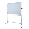 thumbnail image 2 of Whiteboard.com Mobile Magnetic Revolving Whiteboard with Aluminum Frame - 72" x 48", 2 of 7