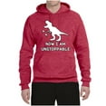 thumbnail image 2 of Wild Bobby, Unstoppable T Rex Funny, Pop Culture, Unisex Graphic Hoodie Sweatshirt, Vintage Heather Red, X-Large, 2 of 4