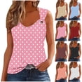 thumbnail image 1 of Jacenvly Liquidation Mode Femme Débardeur Imprimé Décontracté Sans Manches T-shirt Ample Blouse Haut, 1 of 6